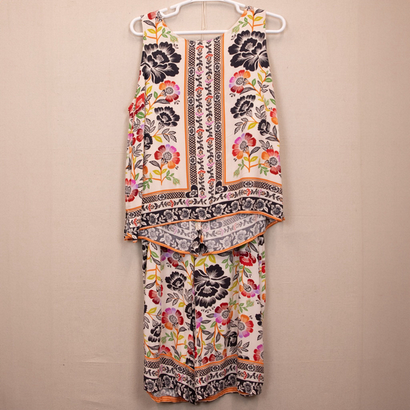 Cynthia Rowley Tops - Cynthia Rowley floral sleeves top and wide cropped leg pant set-2X